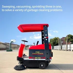 High Quality SBN-1400A Supnuo Battery Operated Floor Sweeping Machine Floor Sweeper Semi-enclosed Electric Floor Cleaner