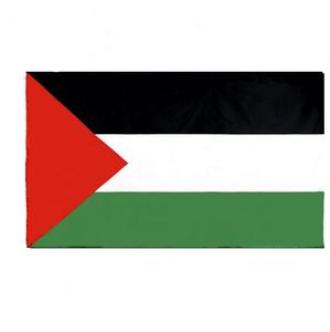 Bandera nacional de poliéster con impresión digital personalizada para Palestina con logotipo estilo banderín de asta de fibra de vidrio - Product Image 3