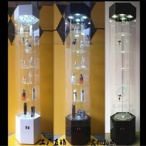 एलईडी प्रबुद्ध एक्रिलिक प्रदर्शन के मामले एक्रिलिक plinths बोतल प्रदर्शन खड़े एलईडी edgelit एक्रिलिक अलमारियों रैक - Product Image 1