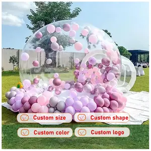 Barraca inflável transparente para festa de aniversário infantil, bolha inflável com cúpula de balão, ideal para vendas em 2024, quente
