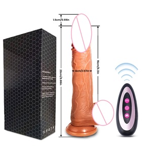 <span class=keywords><strong>Dildo</strong></span> <span class=keywords><strong>Realistico</strong></span> Telescopico Elettrico Personalizzato, Morbido, Ecologico, 100% Impermeabile, con Vibrazione e Controllo Remoto per Donne - Product Image 2