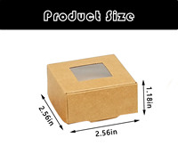 Emballage de savon cadeau de fête de vacances fenêtre transparente papier noir emballage de boîte de gâteau personnalisé Offre Spéciale