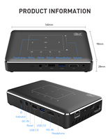 Mini projecteur de poche rechargeable 150ANSI LED lumière 3D 4K vidéo 8 mètres Amlogic T972 DLP Smart Android
