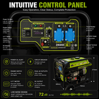 E-XIAPU 3000 Watt 220V/230v 	   Générateur à essence AVR portable pour travaux en extérieur