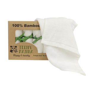 Serviette de Bain Lavable Écologique Blanche 100% Bambou Biologique pour Bébé, Serviette de Bain pour Nouveau-né et Enfant, Lingette de Bain en Bambou de 10 Pouces - Product Image 6