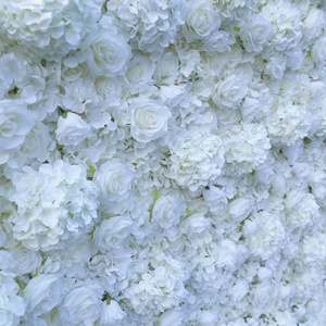 Factory Direct Sale <b>White</b> <b>Artificial</b> <b>Flowers</b> Wall Backdrop for Birthday Wedding Party Outdoor Home Decoration Photo Shoots - Product Image 3