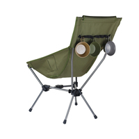 Chaise de camping pliante portable moderne en aluminium, robuste et ultralégère, avec dossier haut, pour l'extérieur