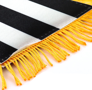 Флаг Пуэрто-Рико с бахромой, мини-флажок, баннер, декор для зеркала заднего вида автомобиля, черный флаг Пуэрто-Рико с бахромой - Product Image 3