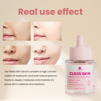 Sérum coréen personnalisé sans parfum pour le visage avec la peau en verre Sérum éclatant éclaircissant pour peaux sensibles avec éclaircissement des points noirs