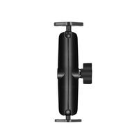 Support à double rotule en aluminium de 1 pouce avec deux plaques métalliques pour tablettes et supports de détecteurs de poissons pour voitures