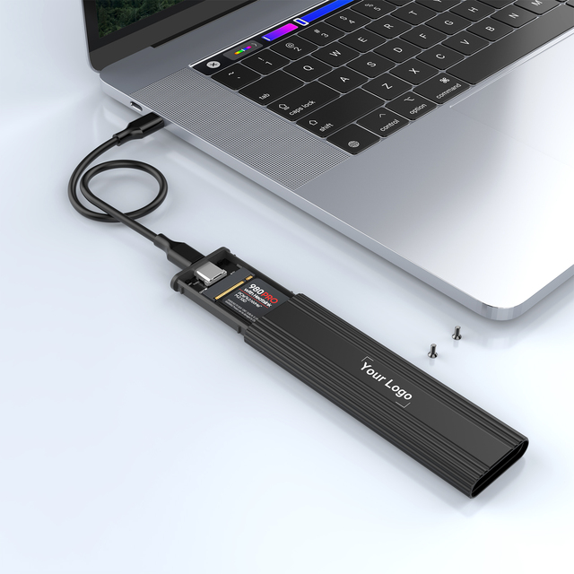 Type C M.2 NVME SSD Anti-Slip Casing USB3.1 10Gbps Compatible with 2230 2242 2260 2280 Hard Disk Enclosure