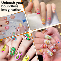 Nouveau stylo marqueur de peinture pour ongles 3D DIY, 12 couleurs, séchage rapide, grande capacité, imperméable, pour dessin, pointillage et graffiti