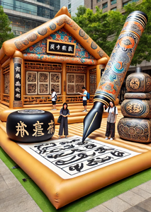 Modèle <span class=keywords><strong>de</strong></span> palais chinois gonflable personnalisé, grande sculpture gonflable <span class=keywords><strong>de</strong></span> bâtiment <span class=keywords><strong>de</strong></span> style Ville Interdite pour parc à thème, installation artistique - Product Image 3