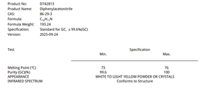 Factory 99% Diphenylacetonitrile CAS 86-29-3 Organic Intermediate Product - Product Image 2