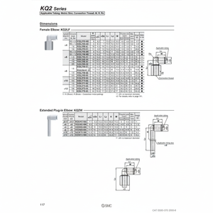 ชิ้นส่วนนิวเมติกส์ KQ2LF06-02N นิวเมติก - Product Image 1