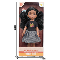 Poupée de mode en vinyle de 14 pouces avec des tresses noires, tenue Sweet Heart, jouet de simulation pour enfants à partir de 3 ans