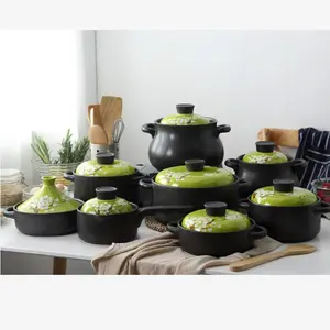 4 цвета антипригарным Мини Марокко Tajine из нержавеющей стали керамические наборы посуды из керамики глины кастрюли, горшки для приготовления пищи
