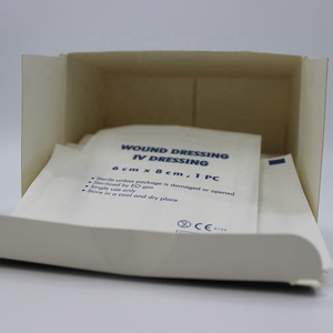 의료 용품 50 개/상자 6*8cm 밴드 에이드 붕대 부직포 의료용 접착 상처 드레싱 부직포 IV 캐 뉼라 드레싱 - Product Image 5