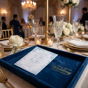 Inviti Eleganti per Matrimoni Islamici con Calligrafia <span class=keywords><strong>Araba</strong></span> Personalizzata, Produttore di Inviti Nikah - Product Image 5