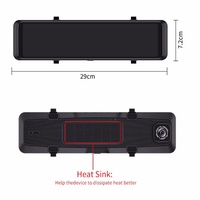 4K 12 pouces Android auto apple carplay rétroviseur voiture Dvr 2160P écran tactile Dash Cam enregistreur vidéo avec WIFI GPS AUX FM BT