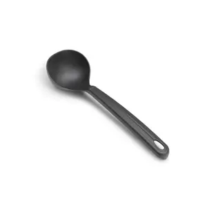 Nylon Handle Ergonomic Soup Ladle Utensil to Serve Soup Sauce Minestra Pasta Kitchen Gadgets Bio New Italian Deluxe Design Black