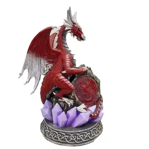 Lampe LED en résine personnalisable sculpture de dragon décoration de bureau