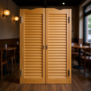 Portes intérieures françaises en bois de pin 36W X 42H à arche, double battant, pour usage café, surface brute - Product Image 2