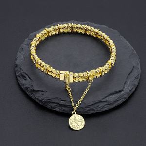 JXX Venta al por Mayor de Pulseras de Moda para Mujer, Brazalete de Latón Chapado en Oro, Joyería con Dijes a la Venta en Arabia Saudita - Product Image 4