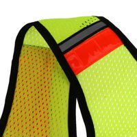 Gilet de sécurité réfléchissant à haute visibilité avec bretelles élastiques en maille et boucle réglable pour la course à pied, le cyclisme, la moto et la nuit