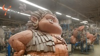 Grandes Figurines personnalisées en fibre de verre de personnages de dessins animés Thème pour décorations de parc de centre commercial Conception astucieuse