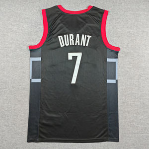 เสื้อบาสเก็ตบอลอเมริกันปักลาย Kevin Durant Houston Flagg รุ่นใหม่ปี 2025 สำหรับผู้ชายและผู้หญิง สไตล์ Swingman สีแดง ขายส่ง - Product Image 4