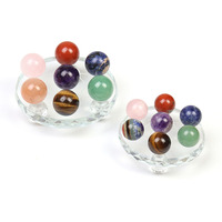 Offre Spéciale Vente en Gros Perles de Pierres Précieuses Polies en Roche Naturelle de 25 mm, Améthyste, Quartz, Jaspe, Sphère de Pierre, Boule de Cristal