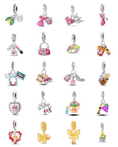 Ciondolo a nido d'ape con margherite della serie Bee, bestseller transfrontaliero, per gioielli fai da te, accessori per bracciali, placcato argento - Product Image 2