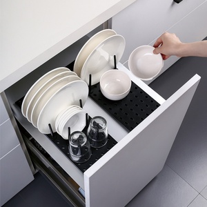 Kitchen Accessories Foldable Tray Dish Racks Pegboard <b>Drawer</b> Organizers Bowl Drying Rack System for Organizing Plates Bowls - Product Image 5