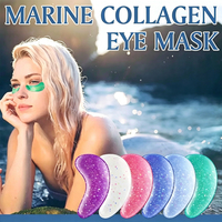 Patchs pour les yeux personnalisés, patchs sous les yeux, patchs pour les yeux hydratants au collagène avec paillettes colorées pour raffermir la peau