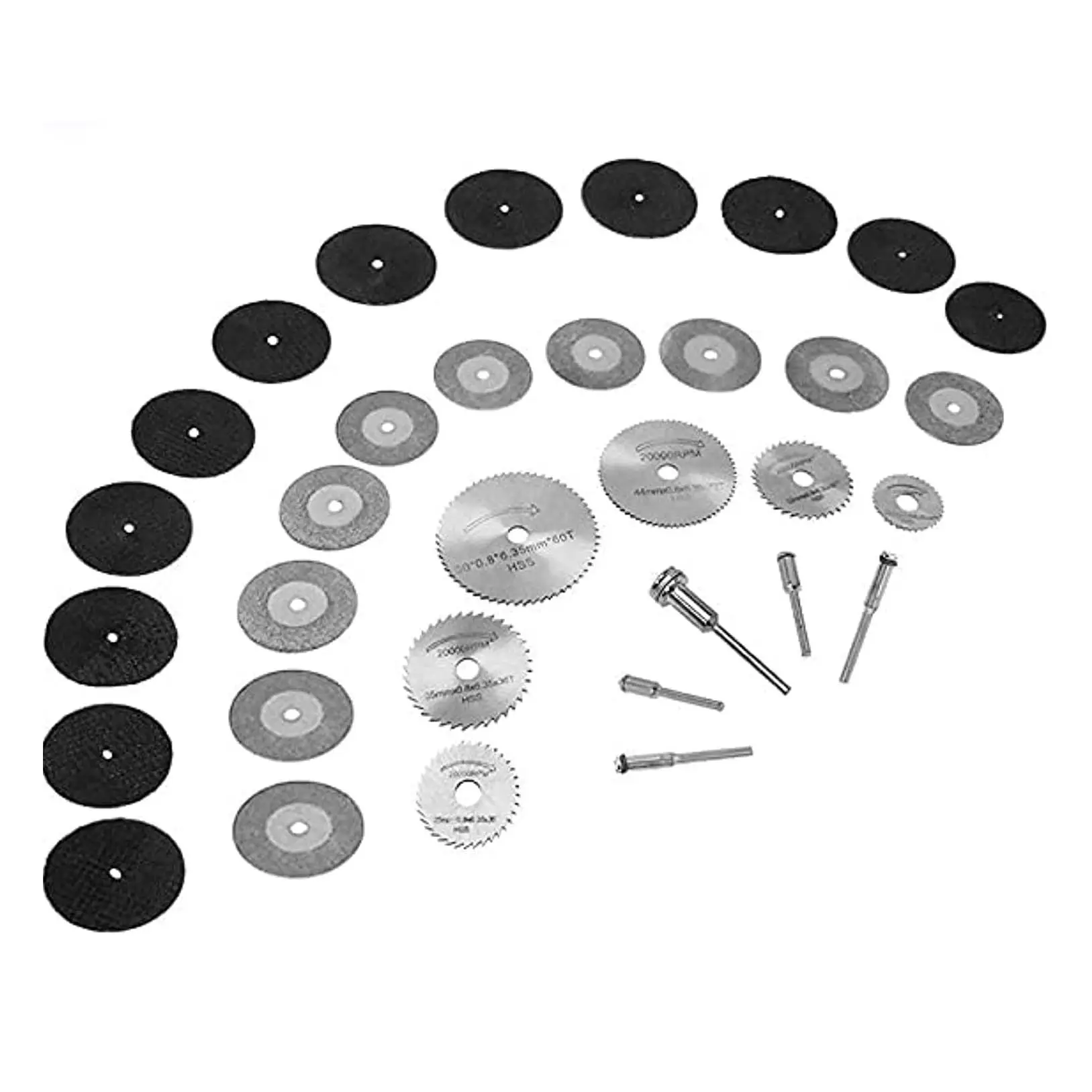أداة دوارة مقاس 1/8 بوصة شفرات منشار دائرية صغيرة بقرص لقطع الماس للخشب والزجاج والحجر البلاستيكي