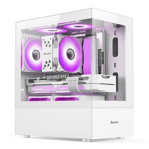 Panel lateral de vidrio Torre central MATX/ <span class=keywords><strong>ITX</strong></span> <span class=keywords><strong>Caja</strong></span> de computadora de escritorio para juegos personalizada <span class=keywords><strong>Caja</strong></span> de PC - Product Image 1