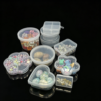 Boîte de rangement en plastique PP multi-spécifications, forme spéciale, vente en gros d'usine, boîte vide ronde en forme de fleur de prunier pour perles, attaches pour cheveux, petites pièces