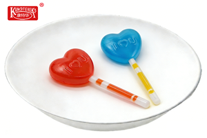 Sucettes en forme de cœur lumineuses, bonbons durs multicolores aux saveurs fruitées, bonbons en bâtonnets fruités, emballage en boîte, bonbons durs multicolores - Product Image 5