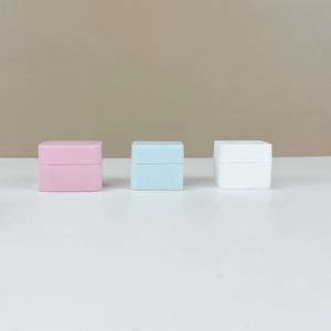 Hot Sale PP Nail Polish Gel <b>Plastic</b> <b>Jar</b> Black White Square 5g 10g 20g 30g 50g Silk Screen Cosmetics Eye Cream PP <b>Plastic</b> <b>Jar</b> - Product Image 2