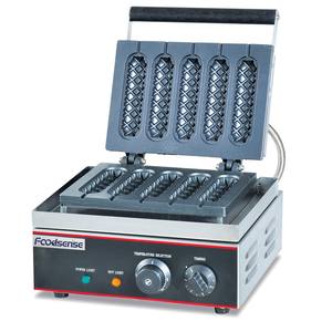 Gaufriers Professionnels en Acier Inoxydable avec 5 Moules | Machine à Gaufres Électrique Rotative | Grille-Saucisses Hot-Dog - Product Image 4