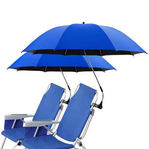 कस्टम डिज़ाइन किए गए मैनुअल सूर्य संरक्षण समुद्र तट कुर्सी छतरी 360 समायोज्य सार्वभौमिक क्लैंप स्फ 50 + नई फैशन फोल्डेबल स्टील रिब - Product Image 4