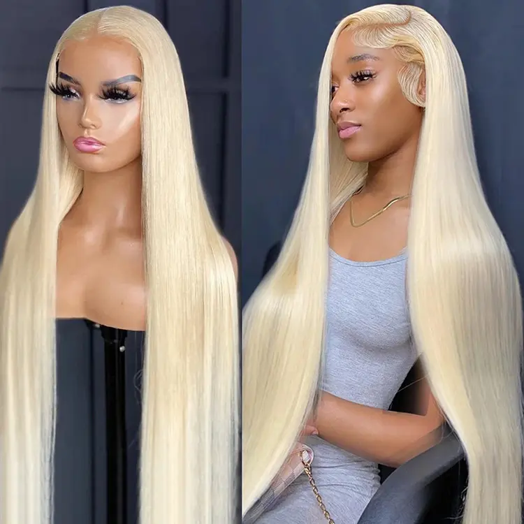 Wholesale 613 HD Full Lace Wig Human Hair Platinum Blonde 613 transparent Lace Frontal Wig 13x4 13x6 613 Virgin Lace Front Wig