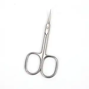 Stainless Steel Extra Fine Curved Blade Nail Scissors Precise Pointed Russian Cuticle Scissors for Manicure Eyebrow Dry Skin
