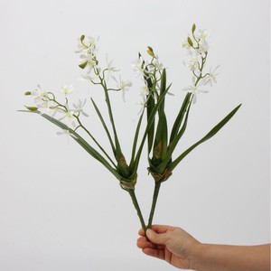 Orchidée artificielle <span class=keywords><strong>Vanda</strong></span> en gros, 2 tiges, feuilles de Cymbidium, toucher réel, pour décoration de mariage et de table à domicile - Product Image 1