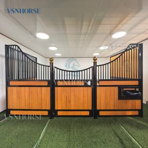 Europese Luxe Bamboe Paardenbox Panelen Geprefabriceerde Modulaire Paardenstallen Fronten Zware Constructie Voor Paardensportschuur - Product Image 1