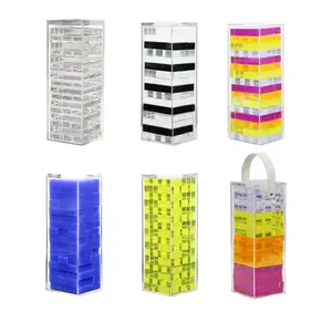 Guangdong Acrílico Personalizado Lucite Building Block Board Jogo Clássico Acrílico Tumbling Tower Game Set