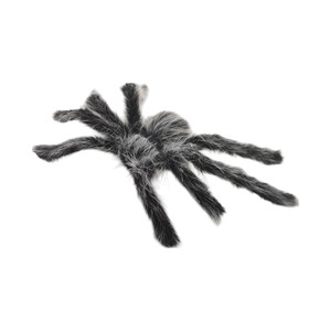 Decoraciones para Fiesta de Halloween, Accesorios para Crear Atmósfera, Araña Artificial Peluda y Espeluznante de 50 cm, Espuma Gris/Morada y Alambre de Hierro - Product Image 1