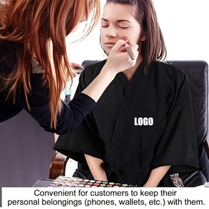Batas de Barbería Personalizadas con Logotipo Profesional, Capas <span class=keywords><strong>para</strong></span> Clientes de Salón de Belleza, Kimono <span class=keywords><strong>para</strong></span> Spa - Product Image 2