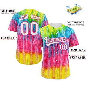 Origineel ontwerp Kleurenserie Op maat gemaakt honkbalshirt Met hittetransfer bedrukt Ademend 100% polyester Team Club Jersey Stijlvol - Product Image 4
